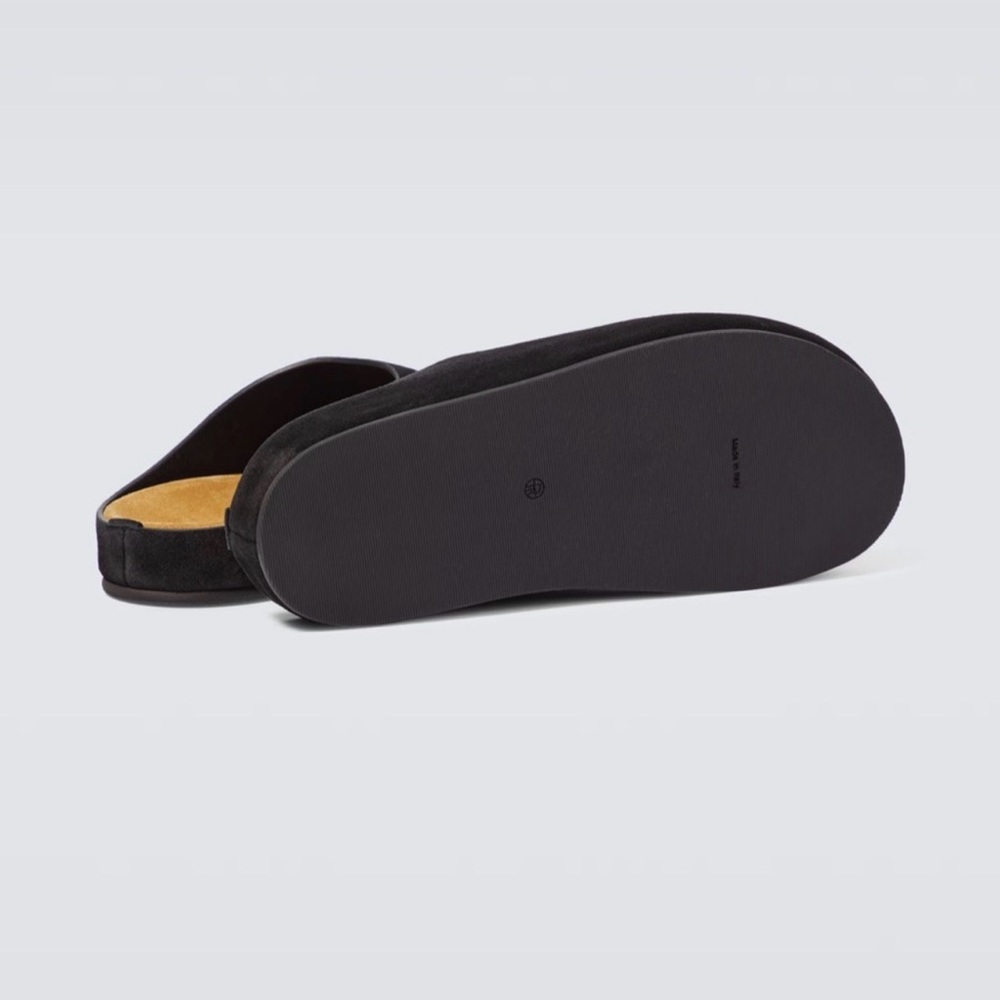 The Row Black Hugo Suede Cloag Loafers - Picture 4 of 6